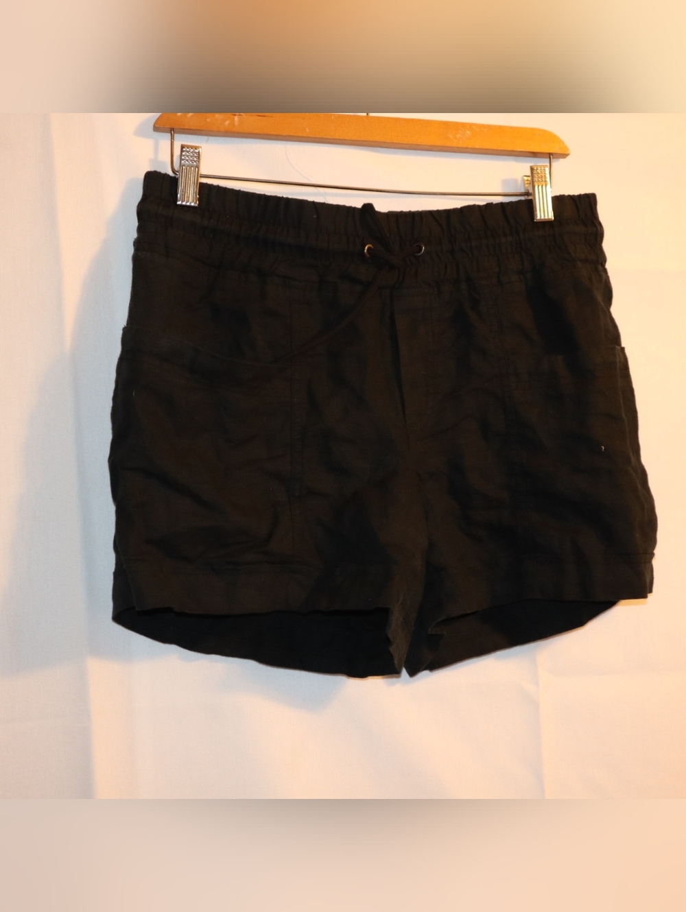 Athleta Cabo Linen Short Size  8 Black - Picture 4 of 10